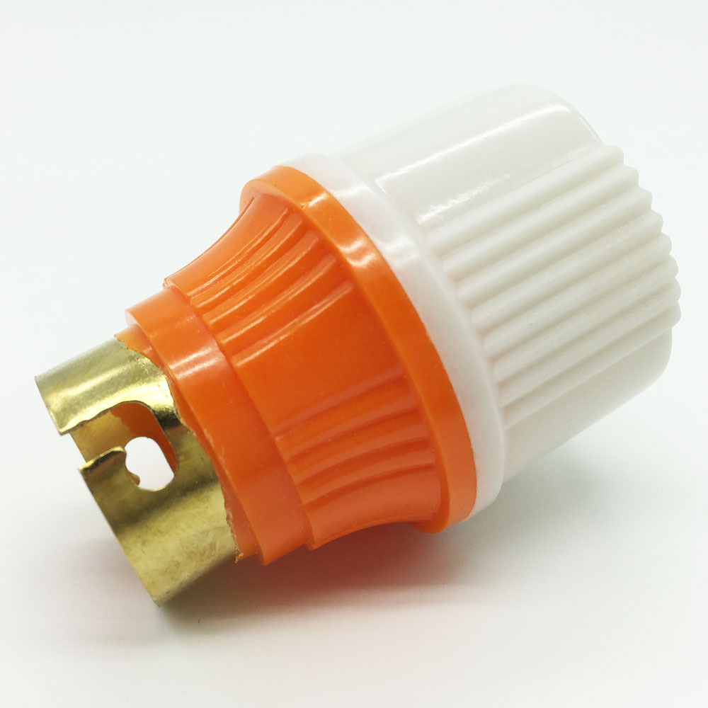 厂家批发电玉料乳白双色灯座 b22悬吊灯头 灯饰塑料配件e27电木