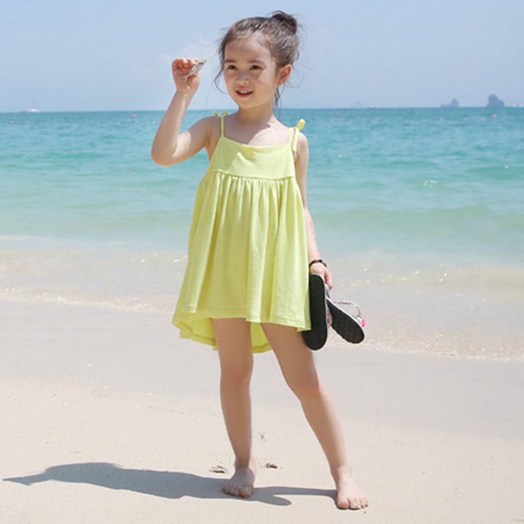 0成交4172件女童公主裙大童夏季纯棉沙滩裙儿童裙子小女孩连衣裙吊带