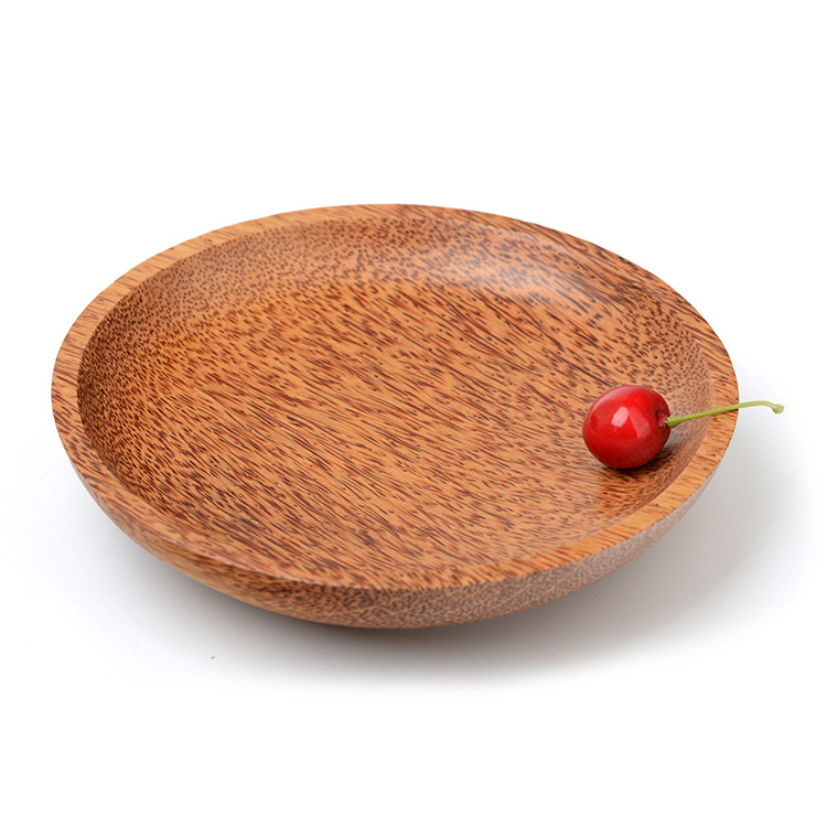 椰子木果盘木质水果盘瓜子糖果盘木盘子实木果盘高档木质碟子批发