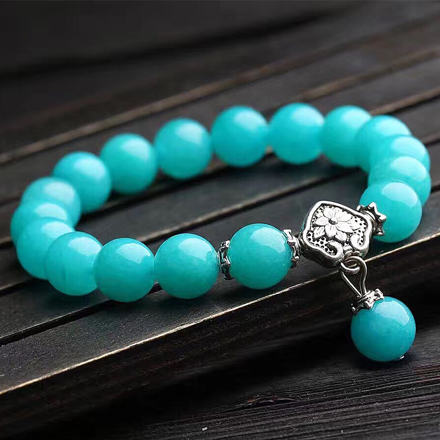 人造天河石玉髓10mm单圈手链简约时尚女款单圈手串大量批发