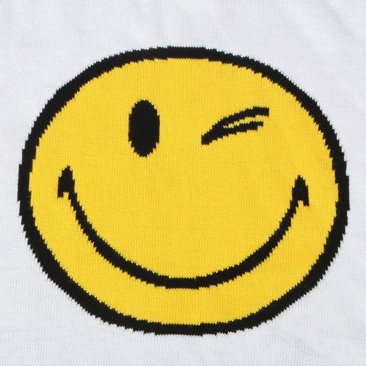 ins爆款童装秋冬季新款纯棉可爱男女宝宝笑脸开肩套头毛衣