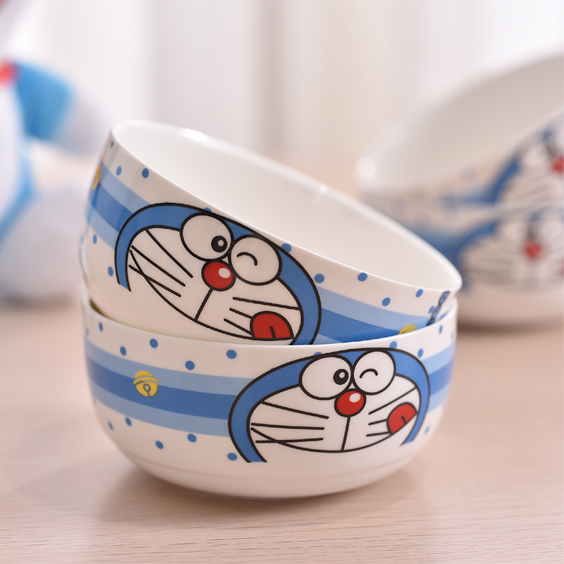 儿童卡通碗筷餐具套装 韩式碗筷 叮当猫创意礼品碗 卡通餐具套装