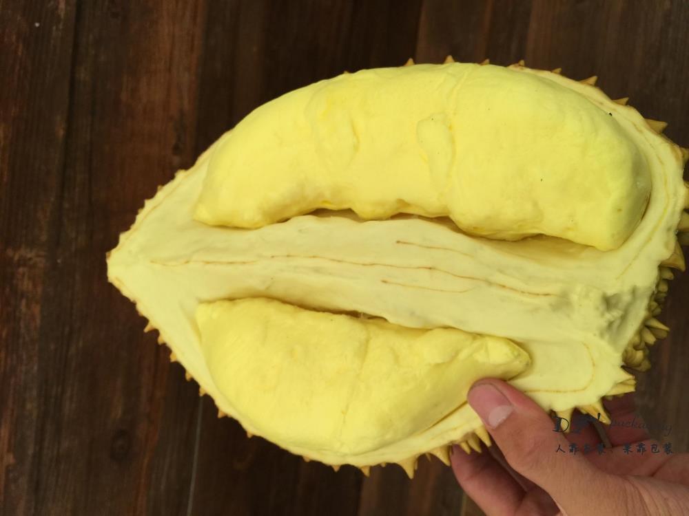 高级仿真半颗榴莲 假榴莲肉模型1:1大小 pu水果摆设 丁氏果业包装