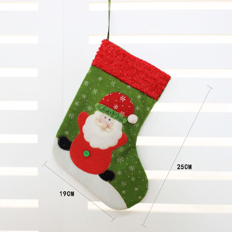 中号老人雪人圣诞袜2