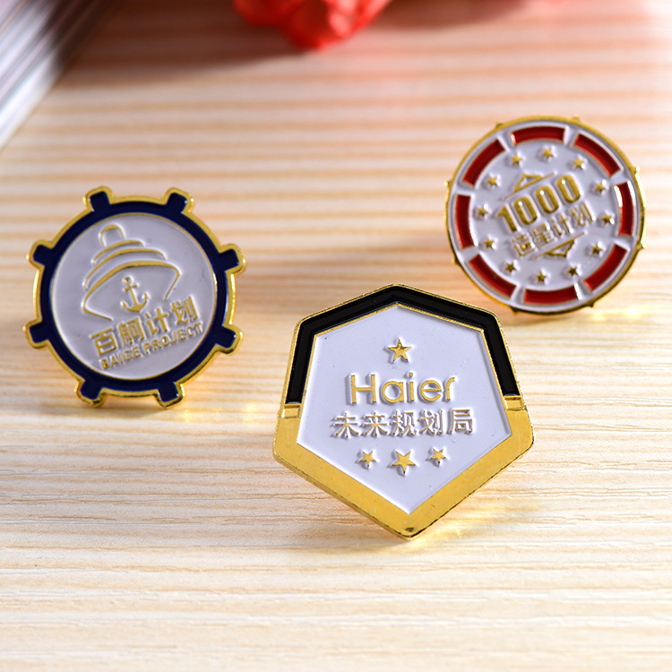 厂家直销金属徽章定做 公司logo胸针徽章制作 金属工艺品胸章定制