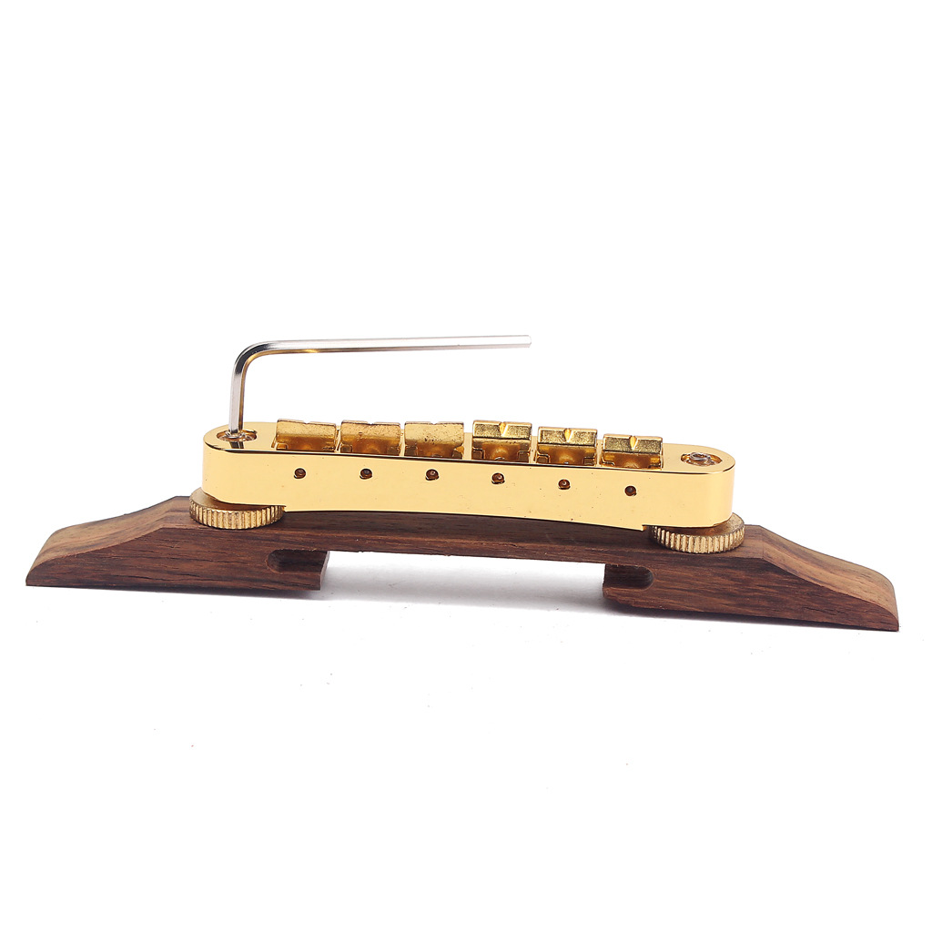 滚珠琴桥 珠琴桥玫瑰木座金色吉他配件批发