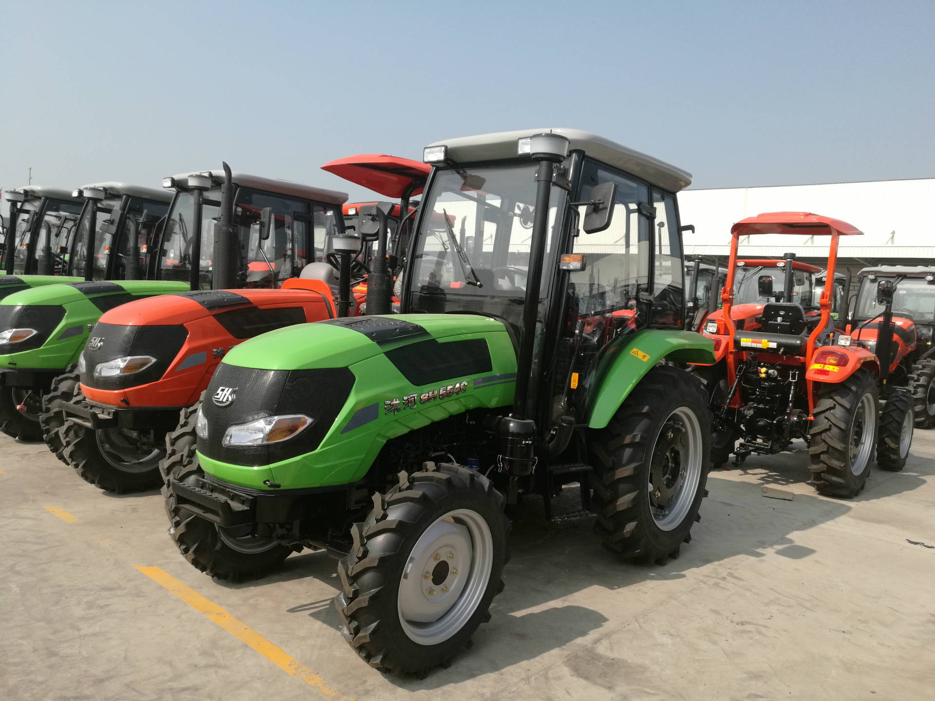 沭河四轮拖拉机,sh454,旋耕机,45马力轮式拖拉机