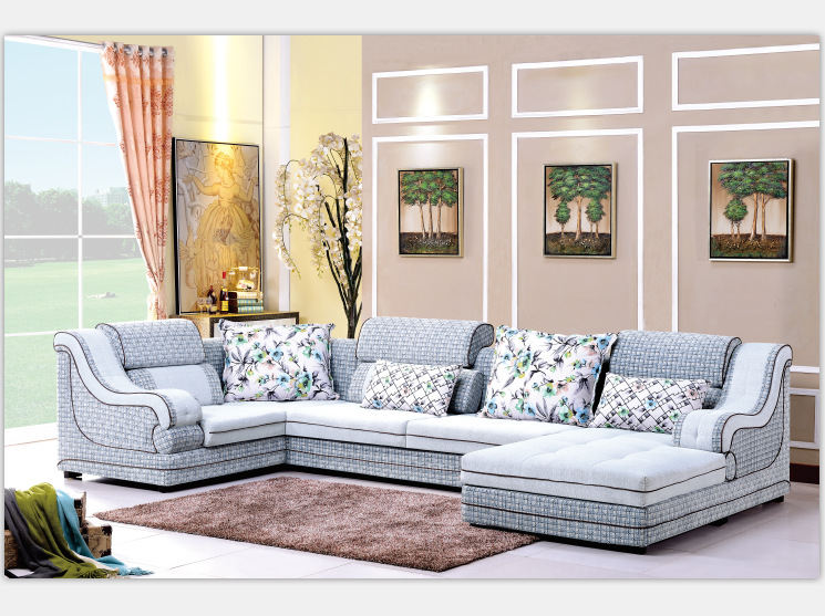 布艺沙发家具组合可拆洗新款简约小户型客厅家具转角组合厂家包邮