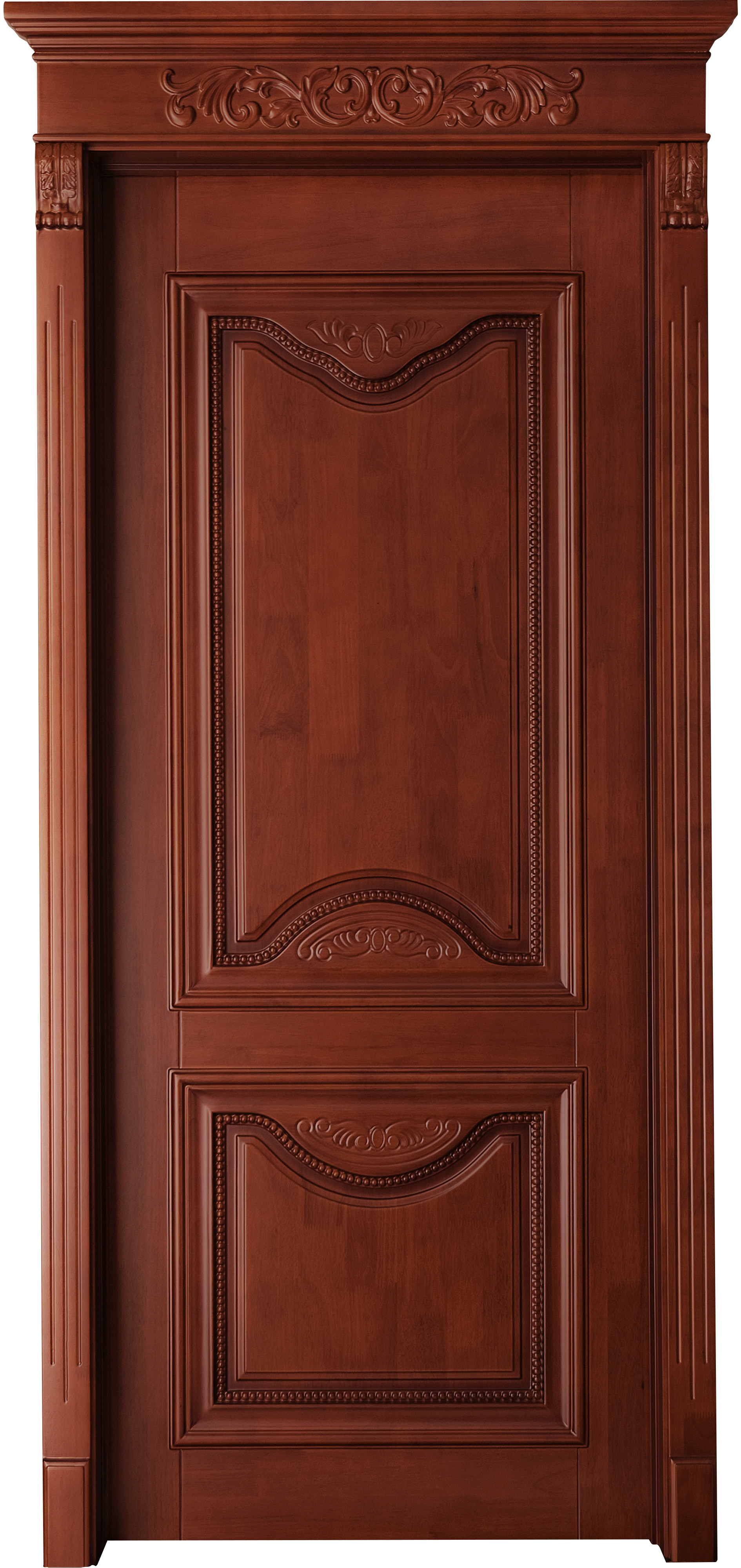 定制入户门室内门 原木实木 红橡胡桃樱桃花梨水曲柳 双开 半封闭