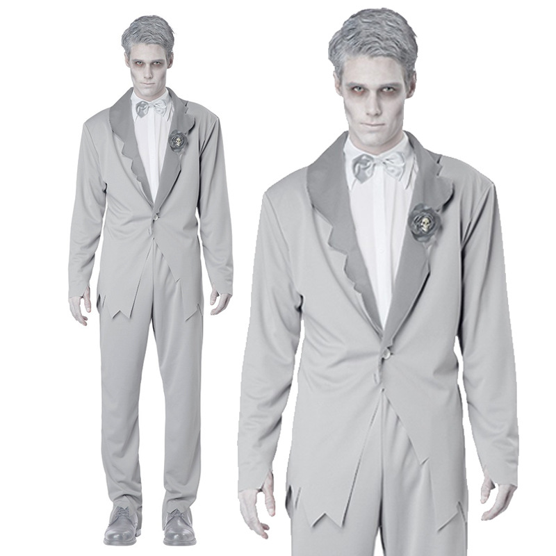 厂家直销低价万圣节服装 鬼娃鬼新新郎电影角色扮演服 干尸艺术服