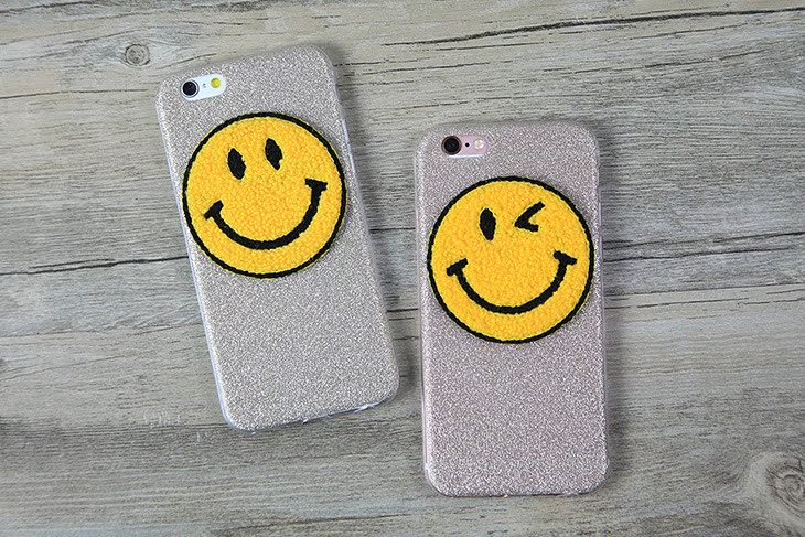 韩国闪粉笑脸苹果6s软壳保护套 ipho-iphone保护套