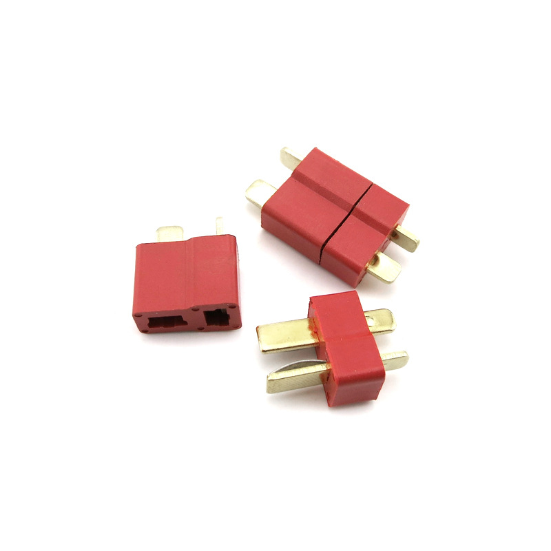 航模专用配件t型插头公母镀金t插 t型头 t插头3对装送热缩管