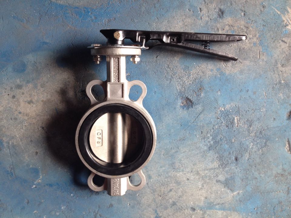 不锈钢手柄蝶阀d71x-16pb7 304板 中线软密封对夹蝶阀