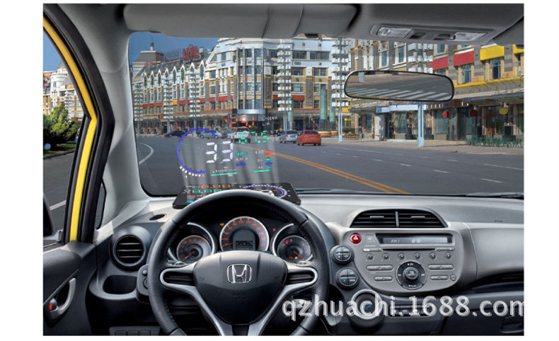 hud抬头数字显示器 obd车速车况投影仪 车载通用型行车电脑平视