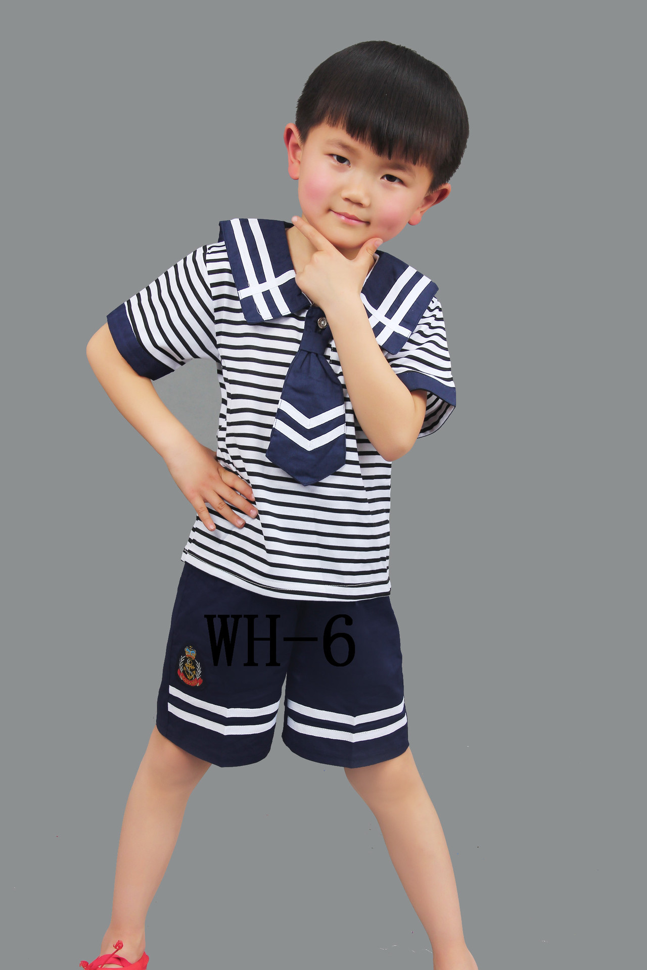 水手帽海军帽儿童白色制服船员帽子小海军演出帽子批发