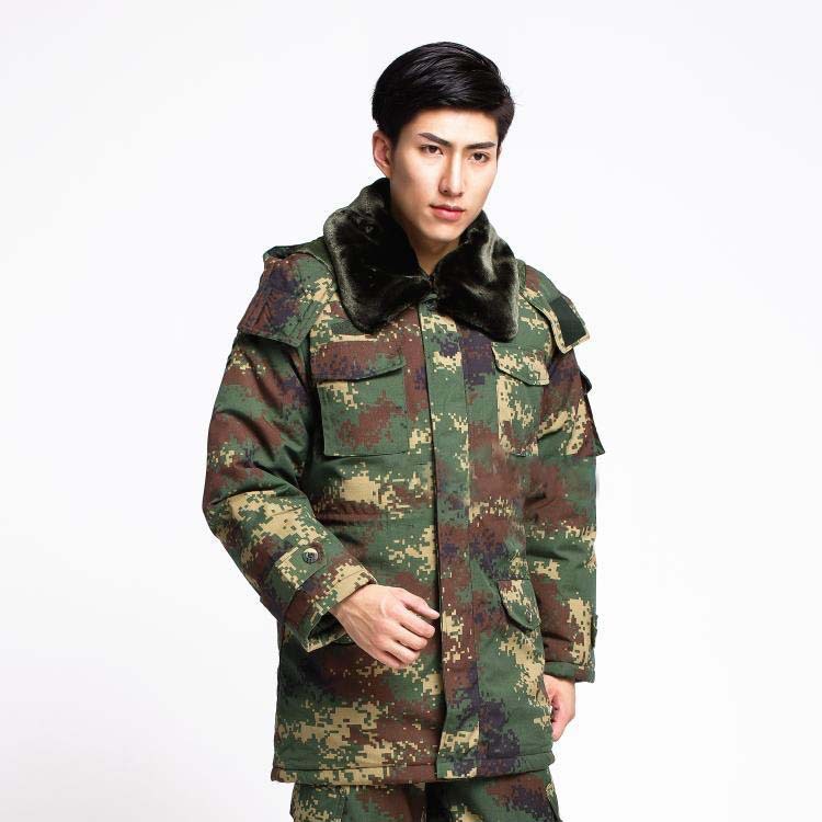 **二炮迷彩大衣2炮作训大衣 火箭军大衣加厚防寒大衣厂家直.