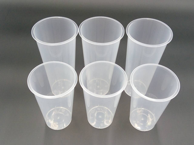 一次性pp奶茶杯加厚咖啡果汁饮料打包注塑杯子500ml贡茶杯定做