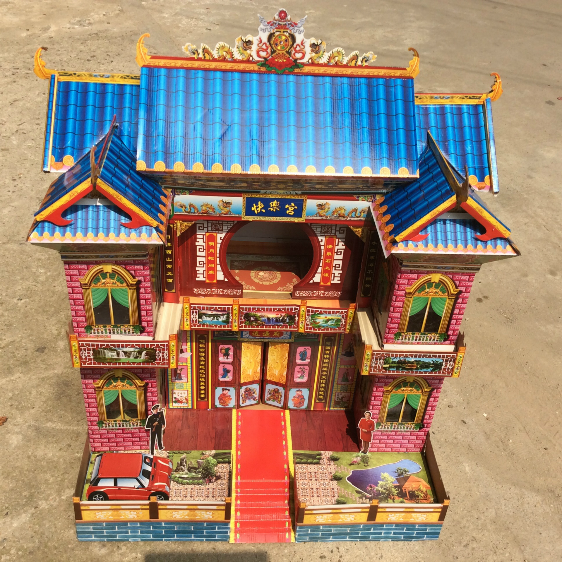 一件包装箱打包20套 风格:古典宅院,中式风雅 用途:适用于各花圈纸扎