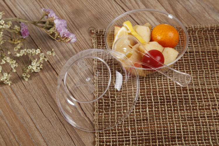 一次性餐具套装 野外聚餐酒席高档水晶餐具套装8015 厂家直销