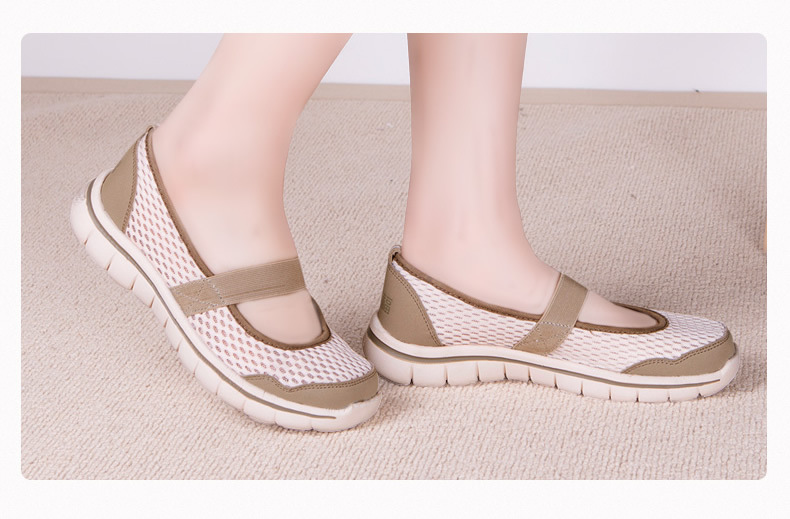 兴顺福妈妈鞋舒适女鞋运动休闲网面透气鞋懒人蹬中老年鞋