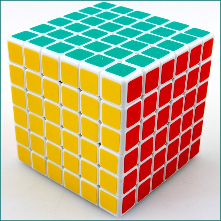 圣手六阶魔方六阶pvc贴纸白色光面益智魔