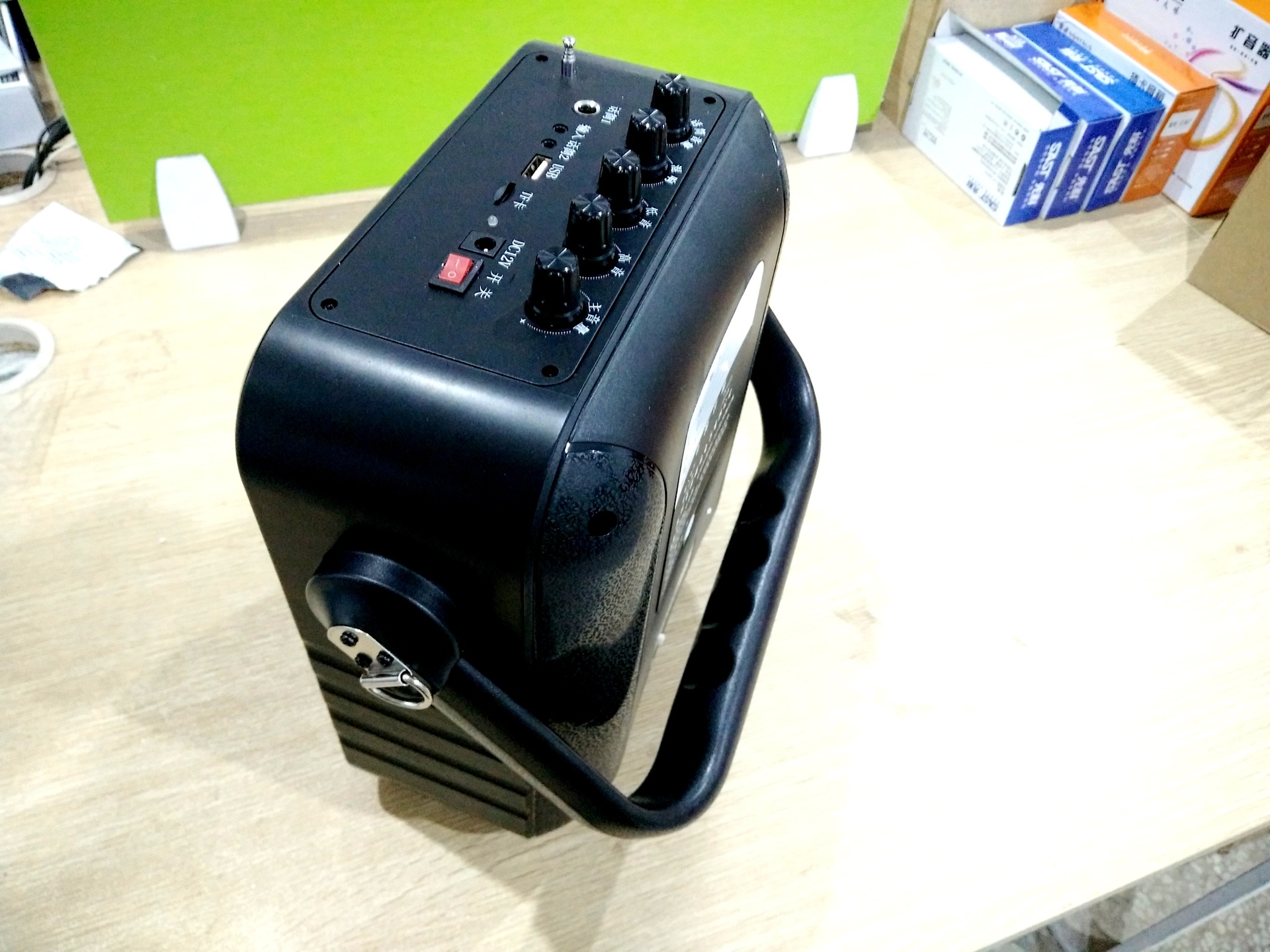 夏新q2手提音箱手提式蓝牙音箱广场舞电瓶音响插卡音箱教学扩音器