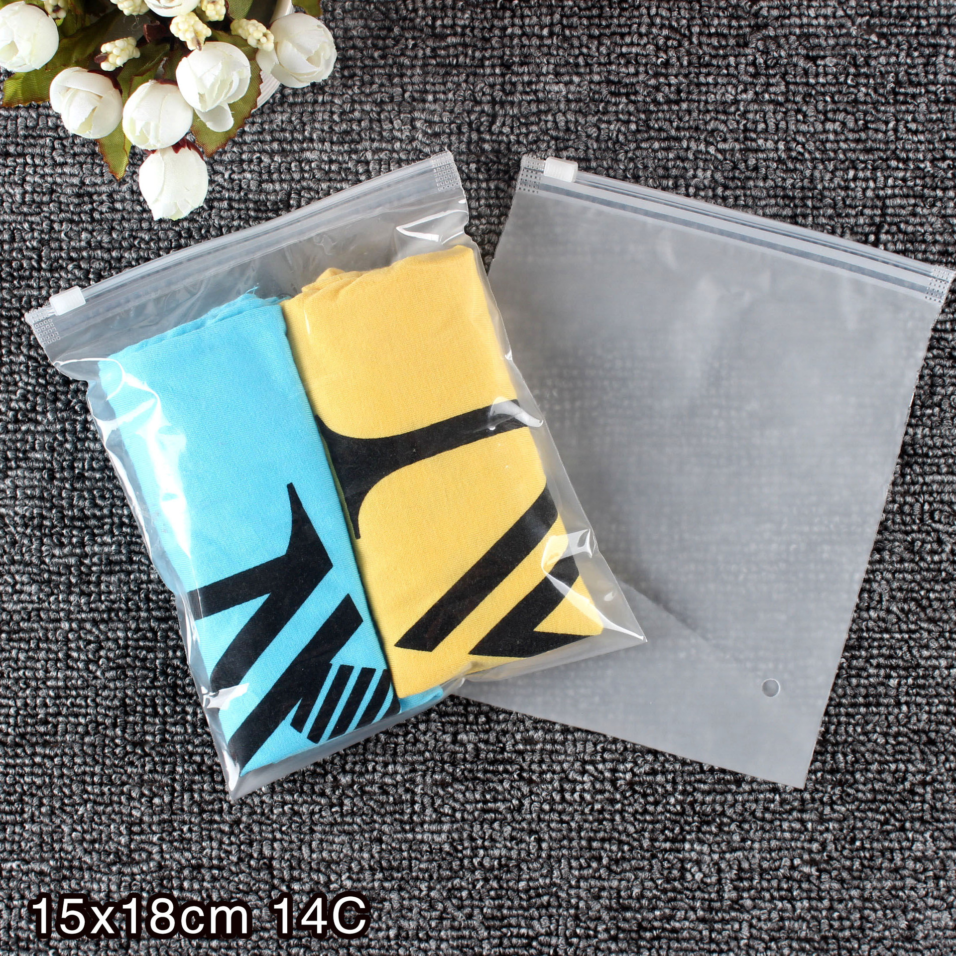 厂家直销内裤包装袋15*18 服装拉链袋定做 塑料收纳袋