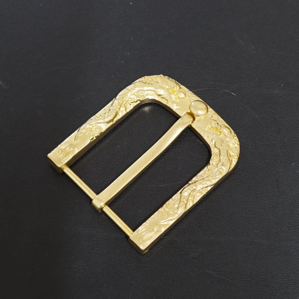 【威福五金】skm100 双龙戏珠 雕花龙扣 纯铜皮带扣头 好版型