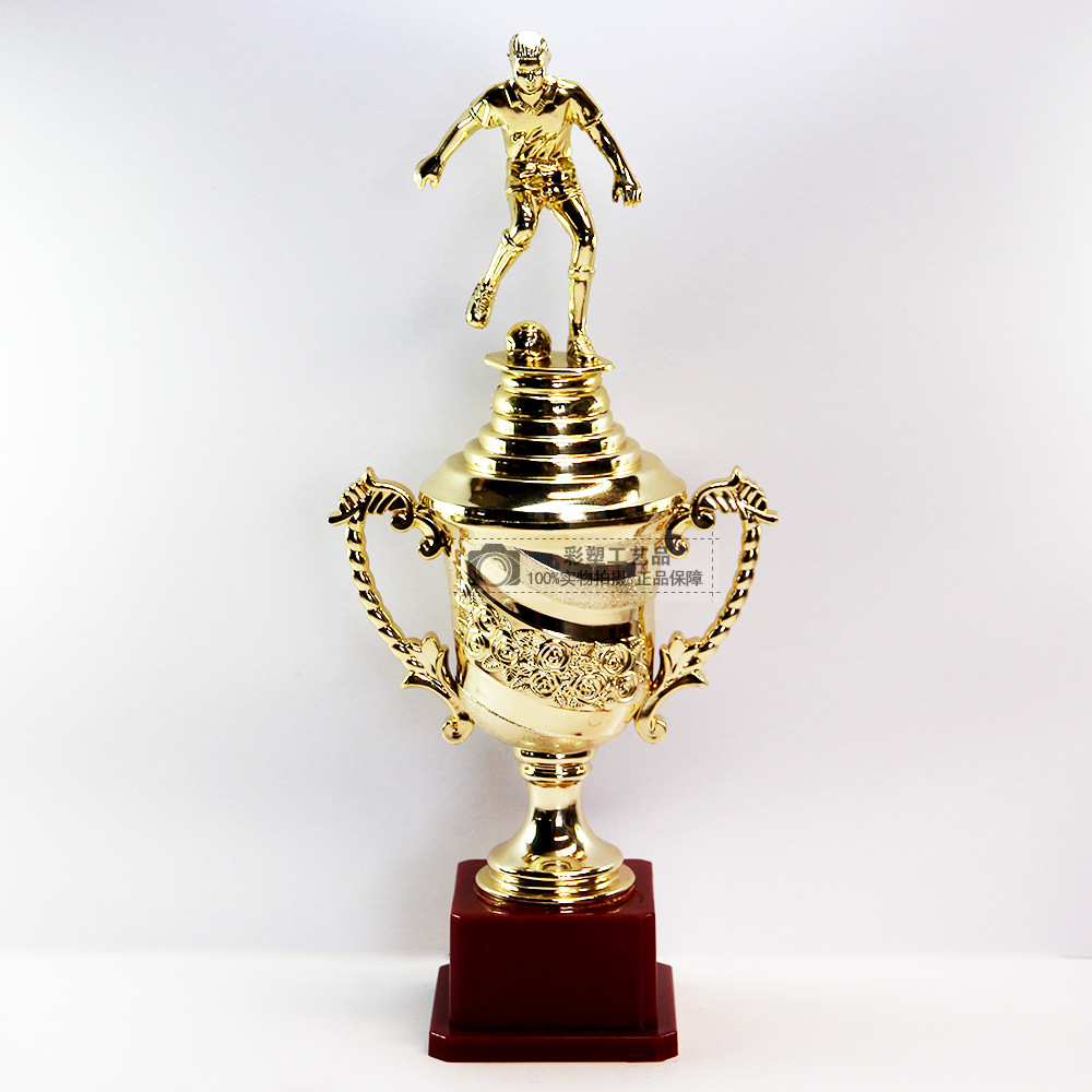 足球运动奖杯 比赛冠军奖杯 塑料镀金奖杯奖座定制批发