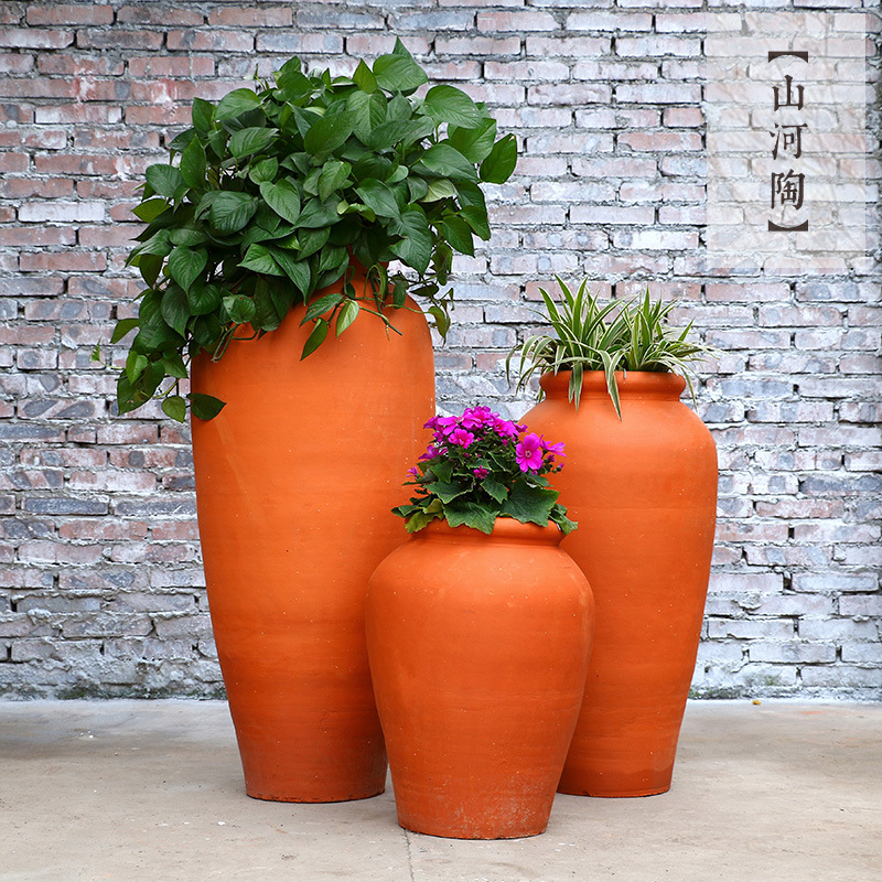 四川花盆 景观红陶 多肉花盆 组合陶罐 个性定制 厂家直销 土陶