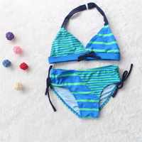 女童套装_美国nautica儿童泳衣6-8岁女孩分体