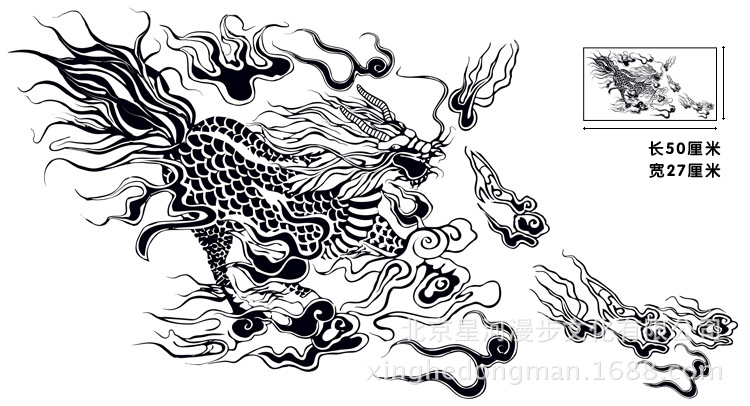 小哥纹身麒麟后背内容图片分享