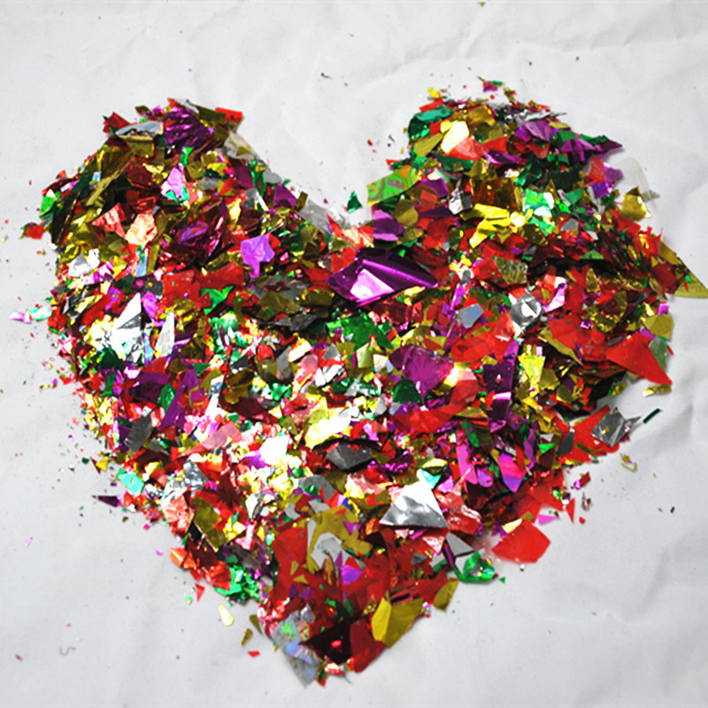 l节日春节婚庆用品圣诞祈福散花碎花礼花用亮纸碎纸250克