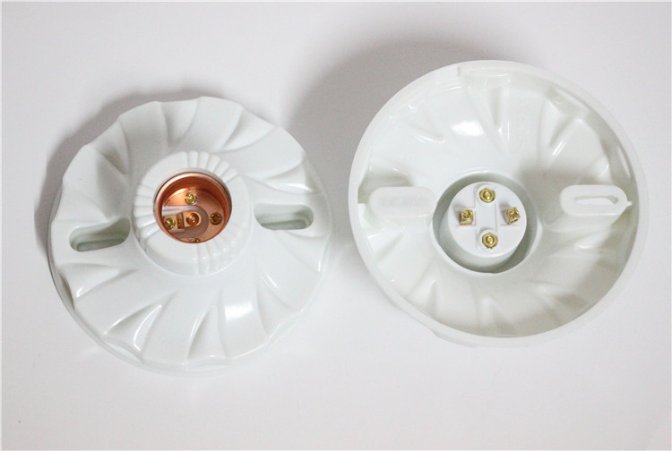 大平口灯座电玉螺口平灯头灯座 e27灯头灯座 螺旋灯头灯座12cm