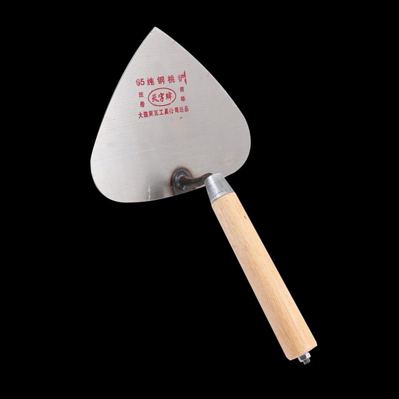 大铲罗1号桃铲通心大铲甩子圆头穿心桃形铲瓦工工具