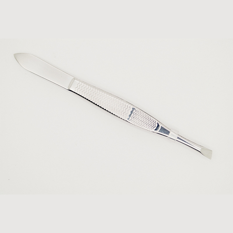 单只装 镜光波浪纹不锈钢眉夹 彩妆修眉眉毛镊子