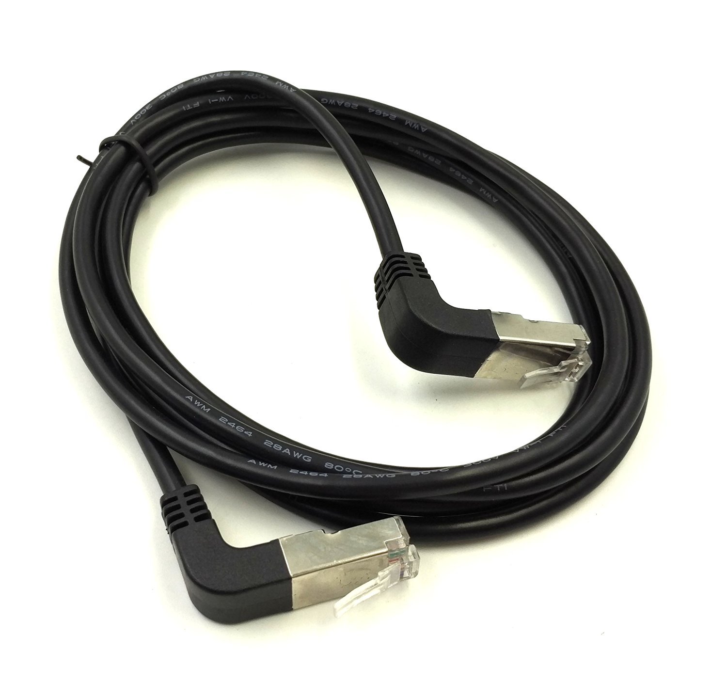 跳线弯头rj45网线90度直角上弯水晶头网线网络机房网络线 5米