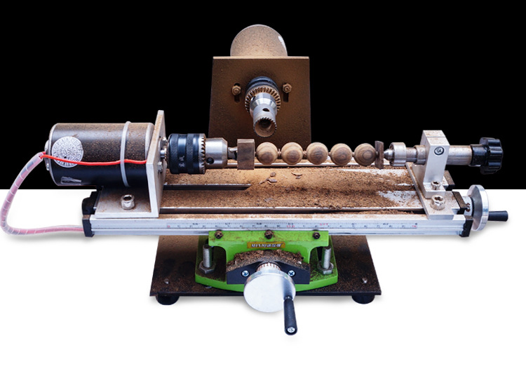微型佛珠小车床 打磨抛光切割 珠圆打孔 佛塔 木珠机 迷你diy木工