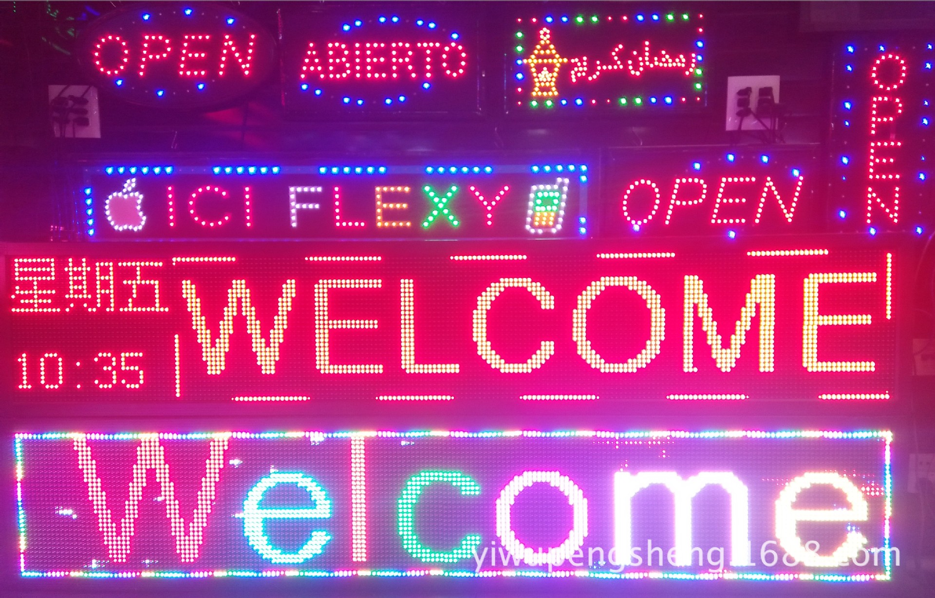 led室内显示屏招牌ledsignph10混色彩色条屏厂家直销