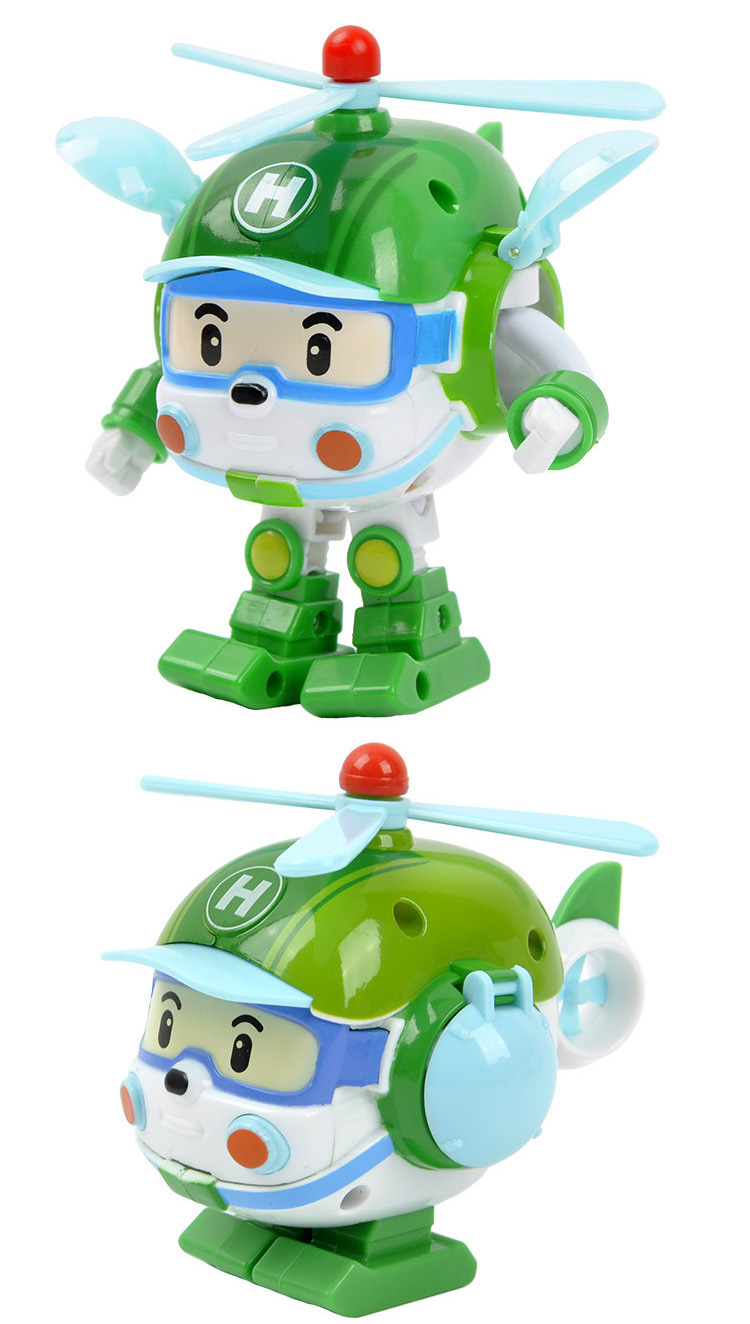 变形警车珀利变身消防车poli动漫机器人