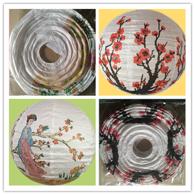 梅花纸灯笼民间工艺品批发纸灯笼圣诞节春节