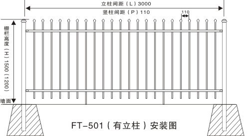 镀锌铁管烤漆护栏安装 江门铁围墙栅栏 河源组装式烤漆围栏现货