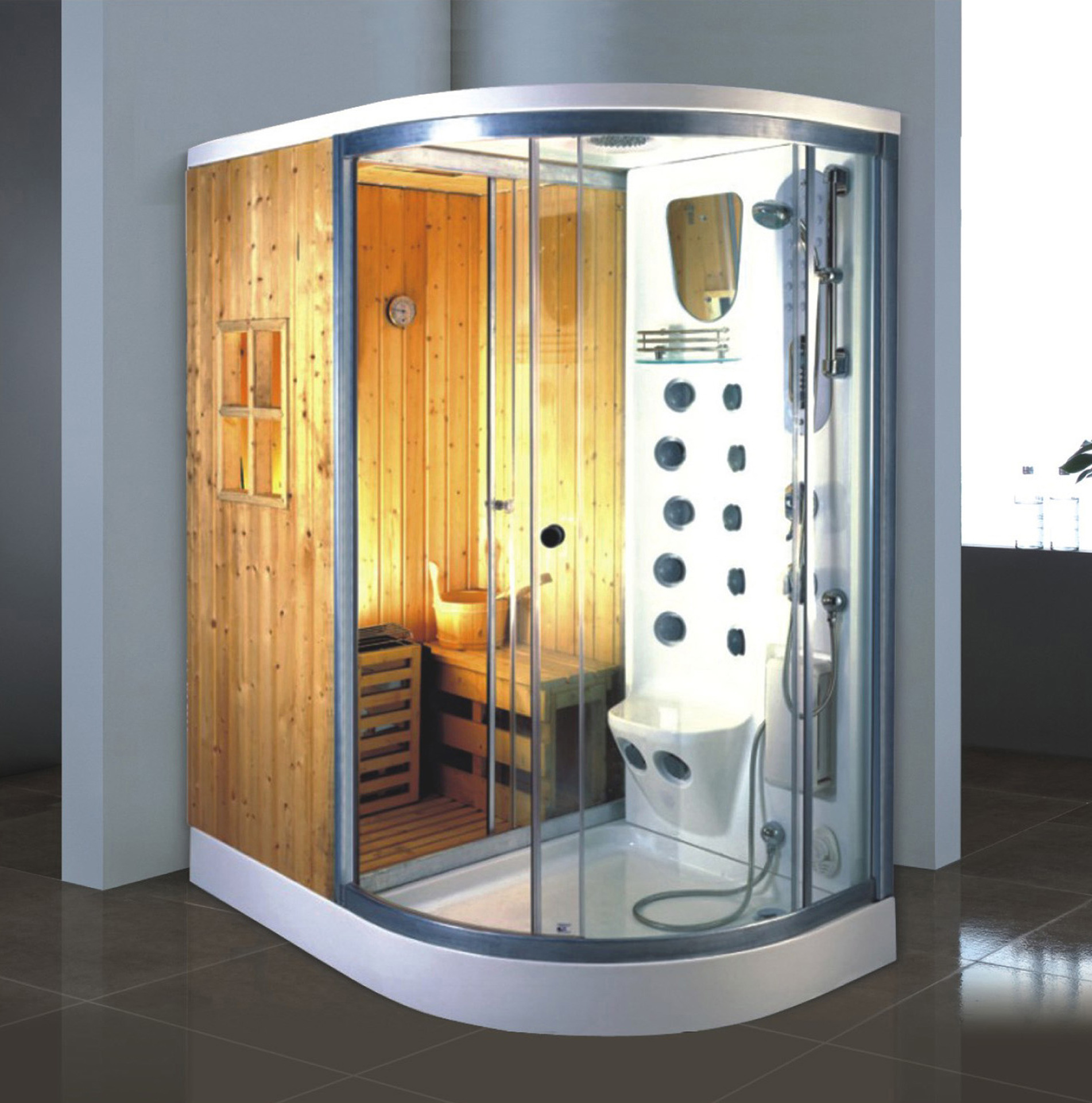 整体浴房豪华整体家庭淋浴蒸汽房家用汗蒸桑拿房桑拿家用干蒸房