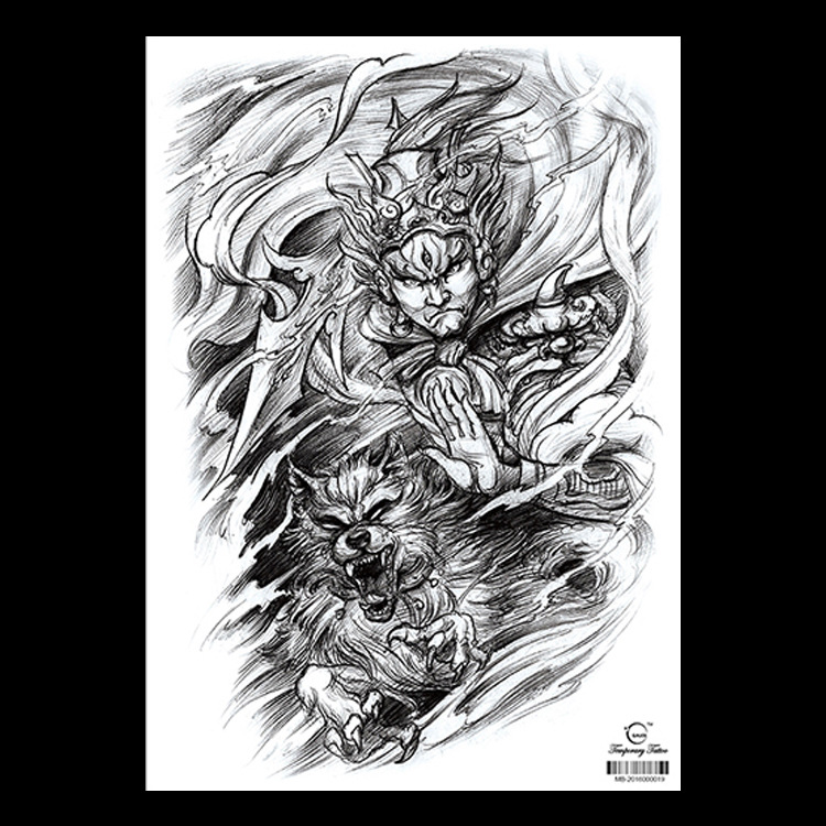 高迪纹身贴厂家直供 个性满背 持久防水纹身 创意款 可定制 批发