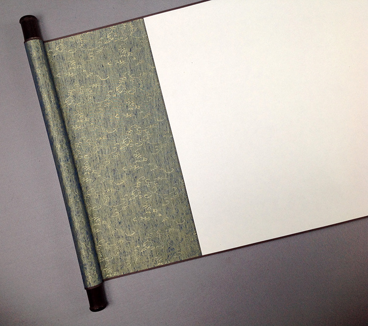 四尺三开空白卷轴画轴立轴挂轴书画生宣纸精装裱定制批发大促