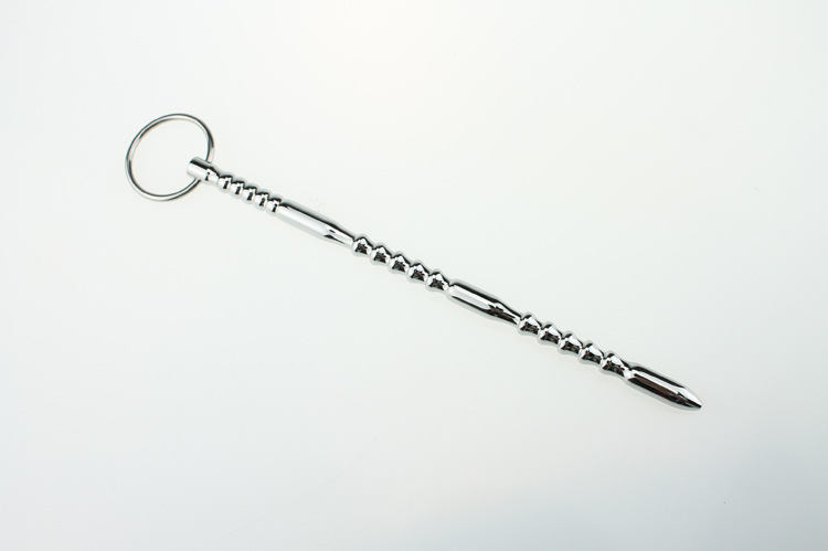 304不锈钢带环算珠形尿道马眼刺激插棒sm另类玩具成人情趣性用品