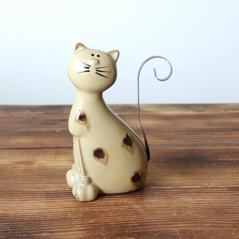 陶瓷窑变小猫工艺品 家居对猫摆设 55