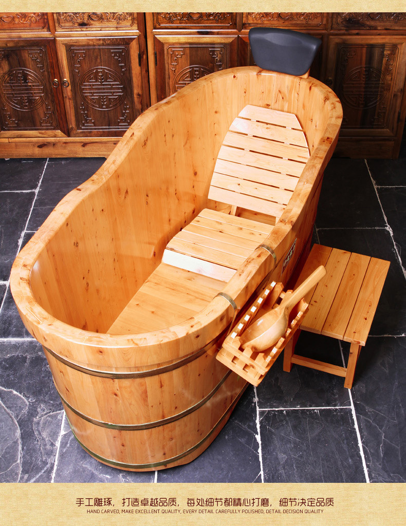 批发泡澡木桶成人洗澡沐浴桶 香柏木泡浴桶 桑拿美容院熏蒸药浴桶
