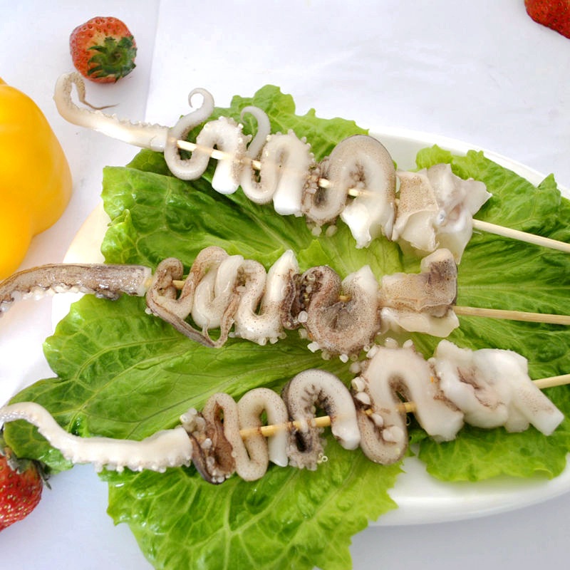 厂家直供鱿鱼须串特色烧烤肉串自助餐厅户外烧烤食材美味鱿