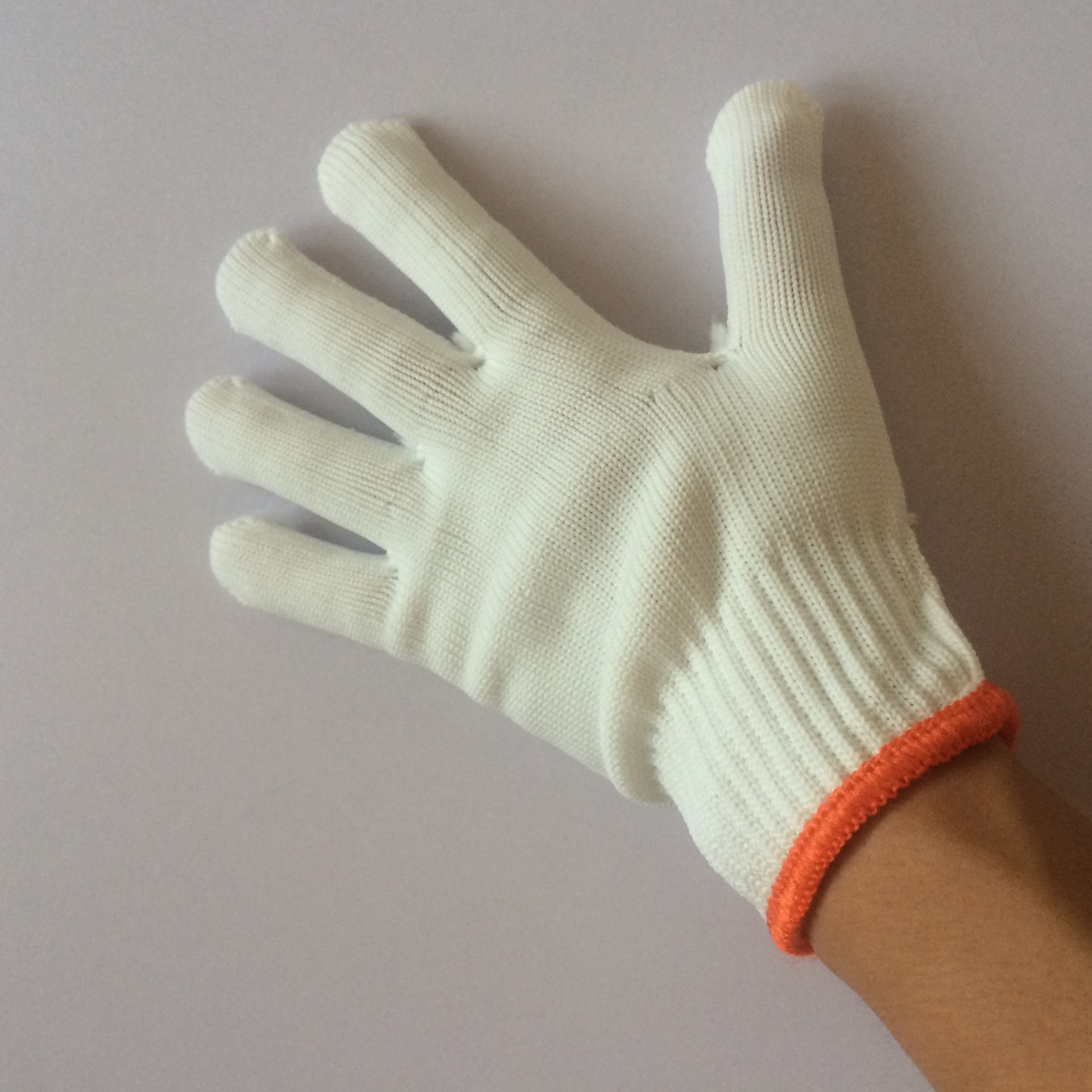 细纱劳保手套 十针机织细尼龙手套 木业加工尼龙线手套